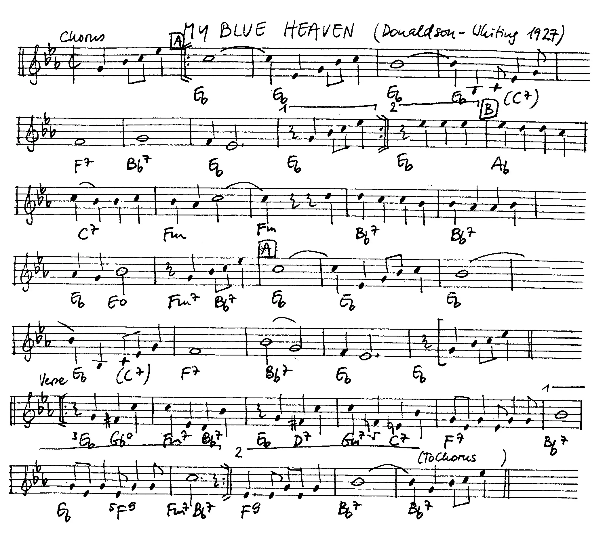 my blue heaven partition gratuite - Offerte par The Jungle Jazz Band